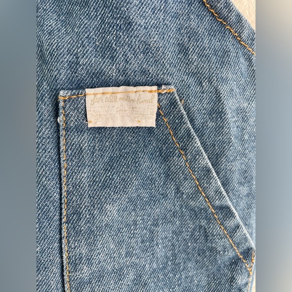 7 for all mankind girls jean jumper overall denim dress snap pockets | 12M - Picture 3 of 6